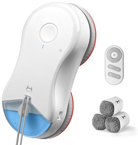 HUTT S55 Pro Robot Limpiacristales con Almohadillas 3D Flotantes, Succión hasta 6500Pa, Pulverización HydroJet, Navegación Slam 4.0, Depósito 80ml, Sistema de Seguridad Multicapa