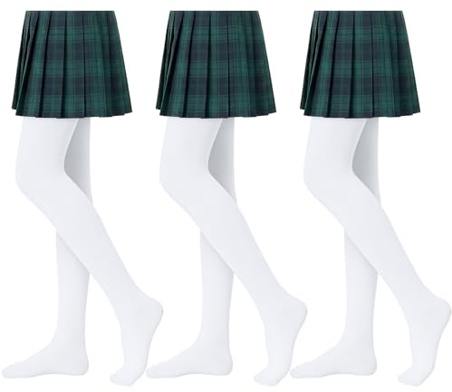 Daysx 3 Pairs Girls Tights Ballet Tights for Kids Girls School Uniform Dancing Sport pantyhose Tights Age 3-15 Years