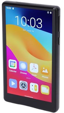 SUNGOOYUE Lecteur MP4 Bluetooth, écran Tactile IPS de 5,0 Pouces avec Prise en Charge Vidéo HD 1080P, 3 Go de RAM 32 Go de ROM, avec Charge Rapide de Type C, pour Enregistrement Vidéo