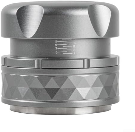 Manomissione per caffè con base piatta, meccanismo a molla per una pressione uniforme nella preparazione dell'espresso (51 mm)