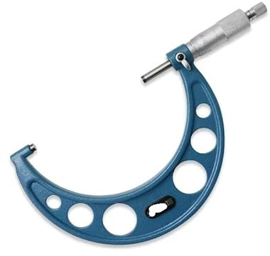 Bügelmessschraube 100-125 mm Hochpräzises Außenmikrometer mit Sonde aus gehärteter Legierung, Messwerkzeug 0,01