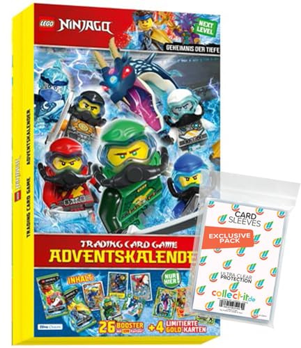 collect-it.de MY HOME OF CARDS + TOYS exklusive Aufbewahrungshüllen im Bundle mit Blue Ocean LEGO Ninjago 7 NEXT LEVEL Trading Cards Adventskalender 2022 + 2 Limitierte Star Wars Karten