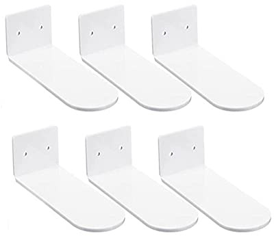 SEIWEI 6 Stück schwebende Schuhregale, zur Wandmontage, Sneaker-Kollektion oder Schuhboxen, unsichtbare Wand-Schuhaufbewahrung, Weiß