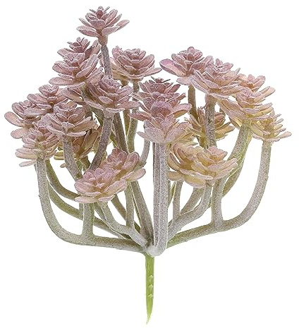 PATIKIL Mini Artificiali Piante Grasse Pianta Finte Piante Grasse Viola | Pianta Senza Vaso Realistica Apparenza, per Casa Giardino Decorazione