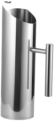 Jarra de Acero Inoxidable, Recipiente de Agua de 1,5 L, Jarra de Agua de Metal, Jarra para Agua, Agarre Cómodo con Jarra para Servir de Gran Capacidad para Bebidas Frías