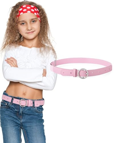 Coubeau Ceinture élastique en cuir pour enfants – Ceinture extensible pour 3 à 16 Filles et Garçons de 40,6 à 80 cm