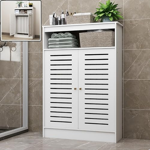 Radiator Covers for Home, Radiator Cover Cabinet,Modern Radiator Cover Grill Shelf Cabinet, Heating Cabinet Shelf Bathroom Floor Cabinet, Shields Pipes,for Home Living Room Bedroom(L50*H89*T20CM)