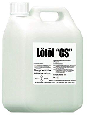 Flussmittel/Lötöl GS 1.000 ml (für konventionelles Weichlöten von Eisen, Kupfer- und Messingwerkstoffen), kein Gefahrgut, schwermetallfrei, sehr umweltverträglich