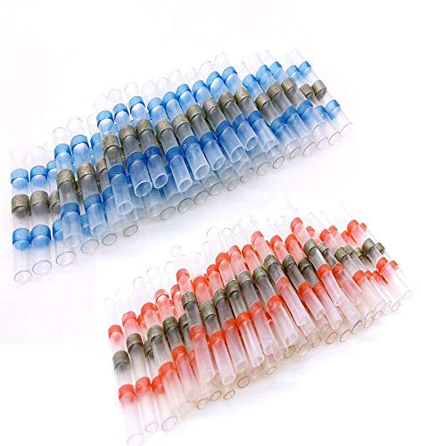 Sopoby 65pcs Lötverbinder Schrumpfverbinder Stoßverbinder Quetschverbinder Kabelverbinder