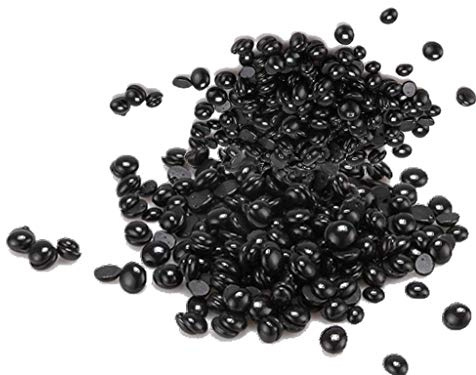Purewax by Purenail Wachs-Pastillen, zum Enthaaren, perlmuttweiß, abziehbar ohne Wachsstreifen, 1 kg, speziell für Herren geeignet, schwarz