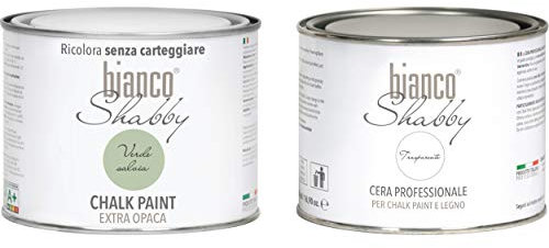 CHALK PAINT & CERA NEUTRA Shabby Chic + Professionelles Wachs, grün