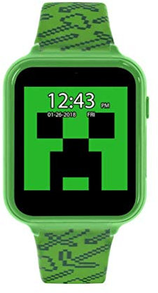 Minecraft Montre Intelligente MIN4045ARG,Alarme, Vert, Sangle