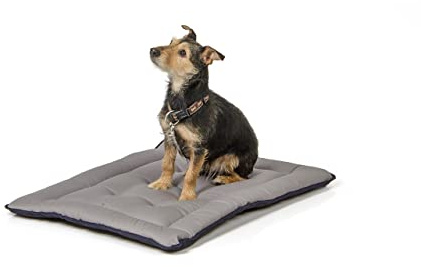 Wallace & Jones | Wendedecke pflegeleicht waschbar bis 95°C - gepolsterte Indoor/Outdoor Liegedecke für Hunde | Hundedecke - 75 x 55 cm - Schwarz/Grau