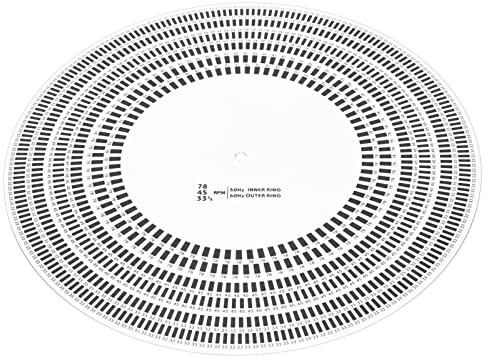 Disco Estroboscópico Para Tocadiscos, Esterilla Para Estroboscopio, Disco Estroboscopio LP, Detección De Velocidad De Rotación, Discos Giratorios De Vinilo LP, Disco De Calibración Para Tocadiscos De