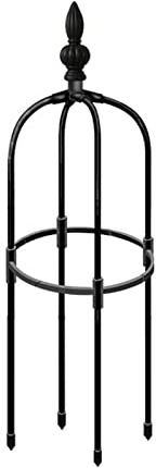 Dysetcs Tower Obelisk Garden Trellis, 2ft Tall Metal Obelisk Plant Support Gardening Climbing Frame for Outdoor Indoor Climbing Plants (1 Pack), Black, 0.9m / 2ft