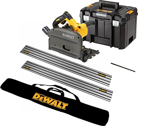 Dewalt DCS520NT 54v XR FLEXVOLT Cordless Plunge Saw - Bare Tool + 2 Guide Rails