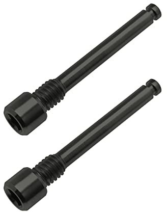 ECSiNG 2 pernos de titanio M4 para pastillas de freno de disco de bicicleta, inserciones de pasador roscado, eje de pastilla de freno de disco para calibrador de disco hidráulico roscado, color negro