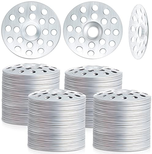 400 Pcs 1 Inch Plaster Wall Repair Washers Zinc Metal Washer for Screws Profile Flat Ceiling Repair Rings Plaster Buttons for Wall Ceiling Drywall Hole Fixing