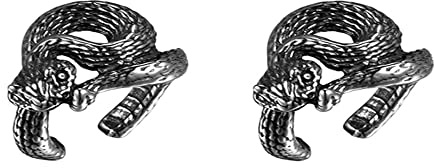 Aroncent 1 Paar Non-Piercing Ohrclips Ohrringe Set Edelstahl Guss Ohrklemme Ohr Klammern Ear Cuff Fake Piercing Ohne Loch für Damen Herren