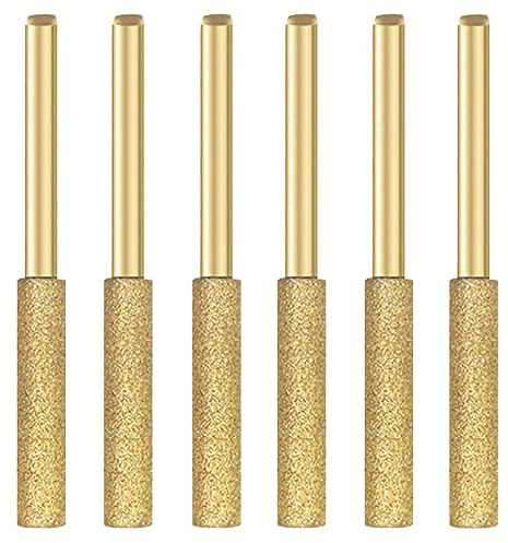 Lima per smerigliatura, 12 lima per trapano da 4 mm, per affilare la lama per motosega diamantata placcata in titanio per affilare la lama per motosega (oro)
