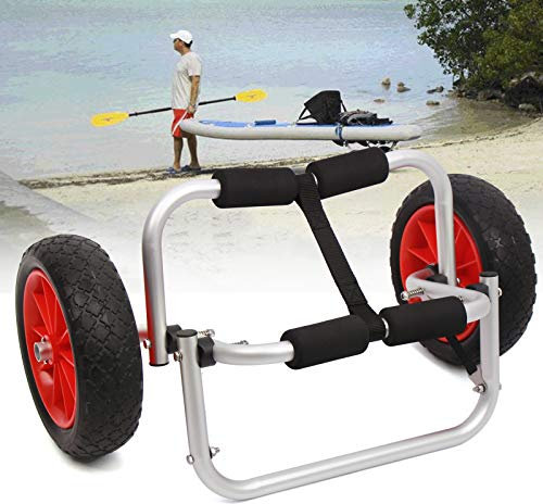 10 Zoll Bootswagen Kajakwagen Kanuwagen Kajak Bootswagen Hochwertiges Luminium 150 LBS Transportwagen Aufblasbares Rad
