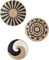 GFYWZ Juego de 3 cestas de pared decorativas bohemias para colgar en la pared, decoración para colgar, cestas redondas de mimbre planas para sala de estar, dormitorio, cocina, decoración de cesta de