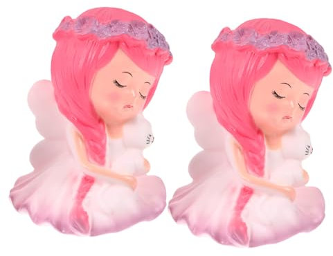 Gogogmee 2stücke Wreath Girl Statue Kreative Figurinen Für Geburtstagskuchen-Dekoration Tabletop Mädchenfigur Für Feiern Und Besondere Anlässe Für Kinderzimmer Und Partys