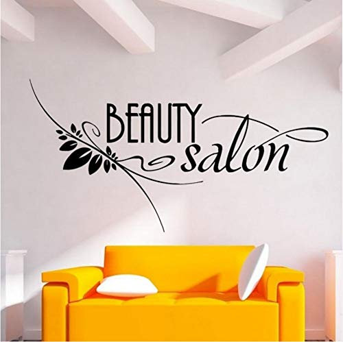 Beautiful Salon Flower Vine Pattern, Beauty Salon Nail Studio, Carved wall Stickers 29x57cm