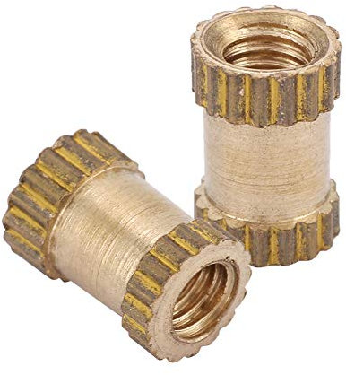 Einpressmutter M2,5 Messing M2,5 Messingzylinder Gerändelt Abgerundet Im Einsatz Eingebettete Muttern M2,5 Gewindeeinsätze (M2,5 * 6 * 3,5 (50 Stück))