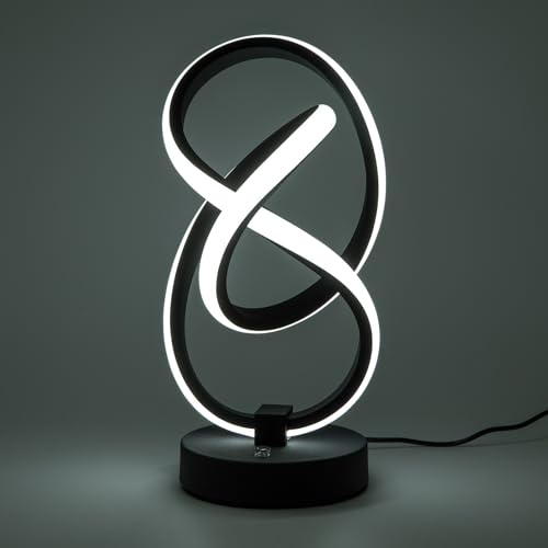 Lilyeriy 10W Spirale RGB Tischlampe - Dimmbare Touch LED Lampe, 800 Lumen, Notendesign Tischleuchte für Schlafzimmer, Wohnzimmer, Heimdeko, Atmosphäre, Geschenk, LEYLEY888