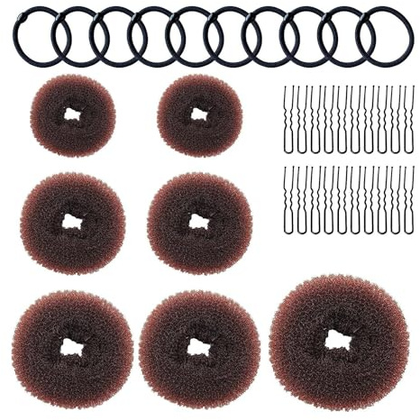 37 Stück Donut Hair Bun Maker Set, Donut-Haarknoten Maker Set