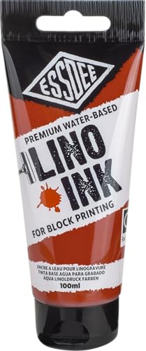 Essdee Tinta de impresión en bloque, Siena quemada, 100 ml