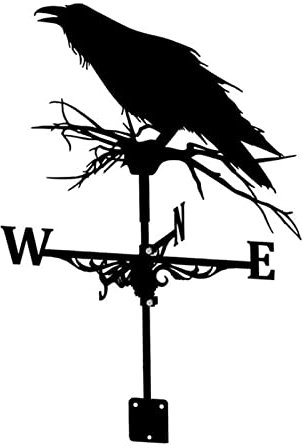 XINYUNFEI Wetterhahn Metall für Garten Wetterschaufel for Dächer, Wetterweiten for Hof Groß, Weathervane for Zaun, for Außenschuppen Eisenharten-Dach-Scheunen Kuppel Dekorationskrow