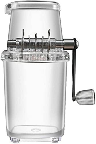Ice Crusher,Portable Manual Ice Crusher Shaver Shredding Machine, Hand Snow Cone Transparent Ice Machine,Small Home Drink Shop Ice Crusher, Multifunctional Hand Cranked Ice Machine