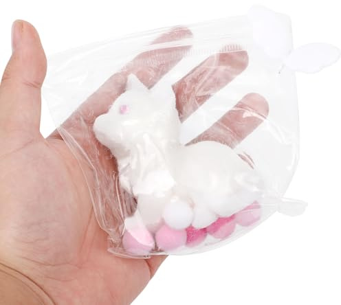 Katzen Quetsch Spielzeug, Weiches Katzen-Zappelspielzeug Süßer Katzen-Stressball Katzen-Partygeschenke Lustiges Spielzeug Anhänger zum Aufhängen an Der Tasche Handgefertigtes Spielzeug (Weiß)