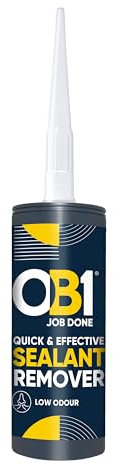 OB1 Sealant Remover 100ml - Low Odour, Quick and Effective for Silicone Removal - Used on Aluminium, Copper, Iron, Steel, Glass, Ceramics - Fast Acting