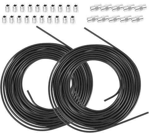 GEARMONSTER 10M Bremsleitung Ø 4,75mm Stahl im Set + 20 Verschraubungen + 10 Verbinder M10 x 1 DIN 74 234 konform verkupfertes Stahl-Bremsrohr im Sortiment für Bördel F fuer Auto PKW Motorrad | 20 Verschraubungen, 10 Verbinder, DIN 74234, verkupfertes Stahlrohr, Bördel F, Bremsrohr, Motorrad, Reparatur Set