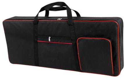 JISADER Caso de teclado 61 Caso de teclado 40.16 x16.54 x1.97 Oxford tela anti -choque bolso de teclado acolchado, Negro