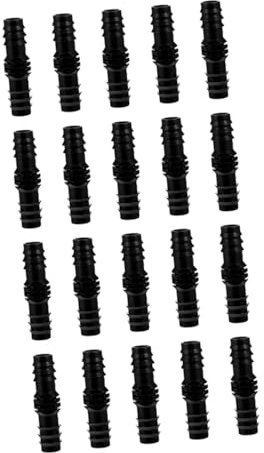 FONDOTIN Set di 20 Connettori per Tubi Flessibili per Sistemi di Irrigazione da Giardino Raccordo per Tubo Dritto Nero per Sistemi A Goccia
