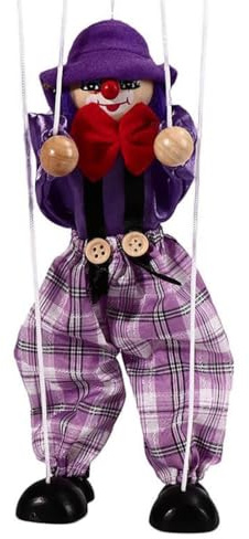 QUXVUIS Pull String Puppet Hand Marionette Spielzeug Eltern Kind Interaktive Kinder Übung Clown Handwerk Spielzeug Haushalt