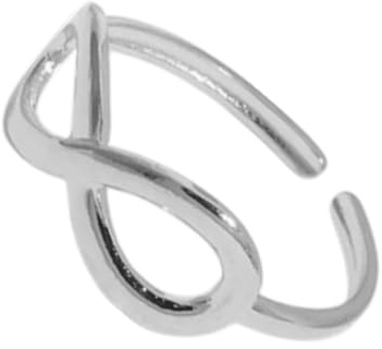 Positiva Jewelry Anello Infinity da donna – Anello aperto in acciaio inox placcato oro 18 K, regolabile, simbolo dell'infinito, elegante anello dell'amicizia, regalo per donne, Anpassbar Von Größe 4