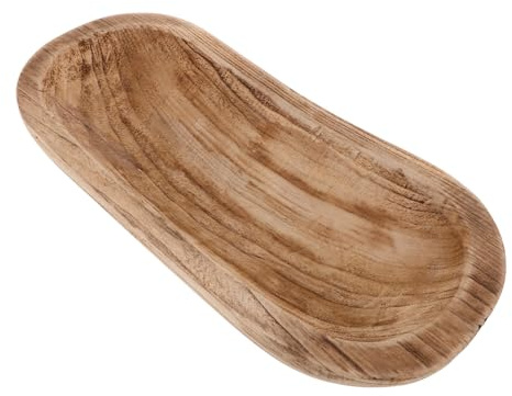 Sosoport Bandeja de Madera para Velas Cuenco Decorativo de Madera Bandeja Rústica para Velas para Baño Comedor Cocina