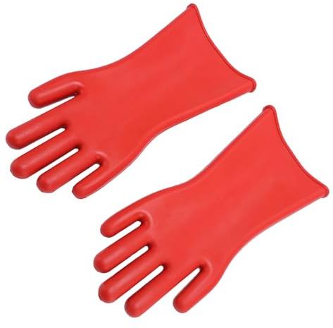 RiToEasysports Elektrische Isolierhandschuhe aus Gummi, 12000 V, Prüfspannung, Wasserdicht, für Drahtgebundene Arbeiter, Elektriker, Außendienst