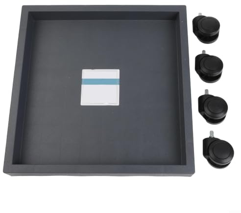 Sottovaso quadrato resistente per vasi da fiori con ruote integrate, supporta facilmente contenitori per piante pesanti (interno 32,5 cm)