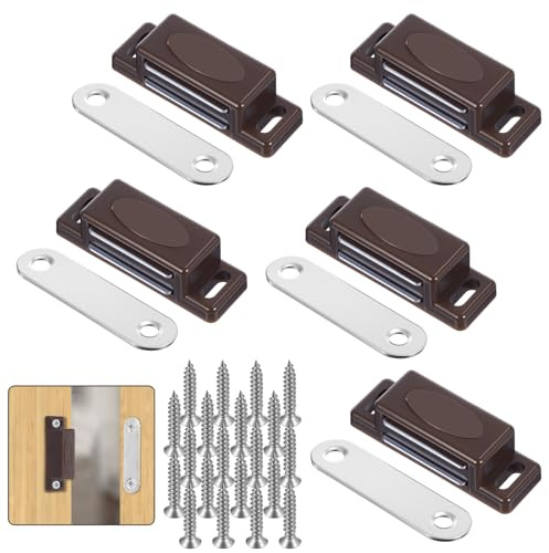 5 pezzi chiusura magnetica marrone, chiusura magnetica per porta, armadietto, porta magnetica, porta armadio, chiudiporta magnetica per porte di armadi, porte, mobili, cassetti
