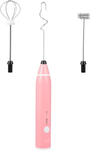 Abaodam Frullino Elettrico Portatile Multifunzione Impugnatura Ergonomica in Plastica e Acciaio Inossidabile, Batteria 1200mah Usb, per Uova e Alimentazione Ragazzo Ragazza