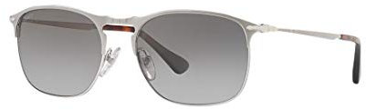 PERSOL Herren 0Po7359S 1068M3 55 Sonnenbrille, Silber (Matte Silver/Silver/Gradientgreenpolar)