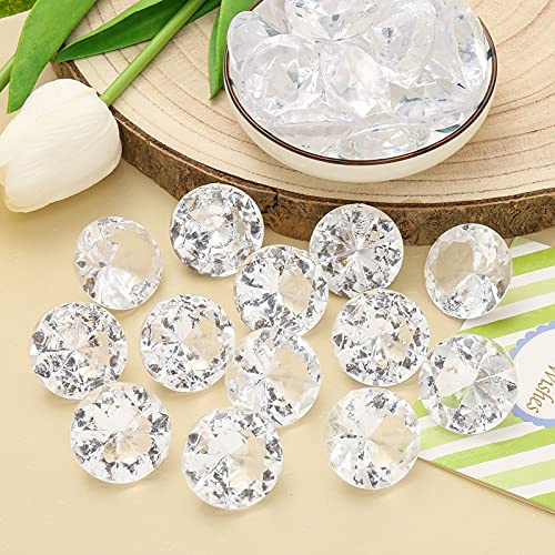 DAHI 30 pezzi Gemme di Diamanti 30mm Decorativi Cristallo Diamanti Trasparenti Gemme del Diamante Acrilico per Matrimoni Decorazioni Feste Decorazioni Vetrine