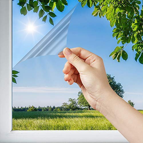 DIMEXACT Sonnenschutzfolie für Fenster, Außenmontage für Flächen über 1,2 m2, Aluminium, Breite bis zu 1,52 m, Rolle
