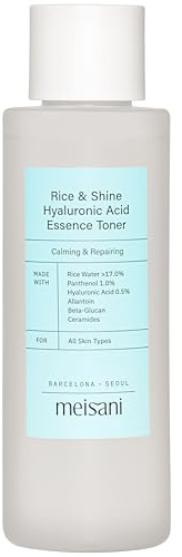 MEISANI Rice And Shine Hyaluronic Acid Essence Toner 150 ml pour adultes, usage quotidien, format pratique